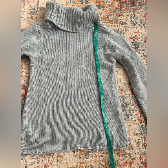 Banana Republic baby blue chunky knit wool-angora blend turtleneck - Picture 11 of 11